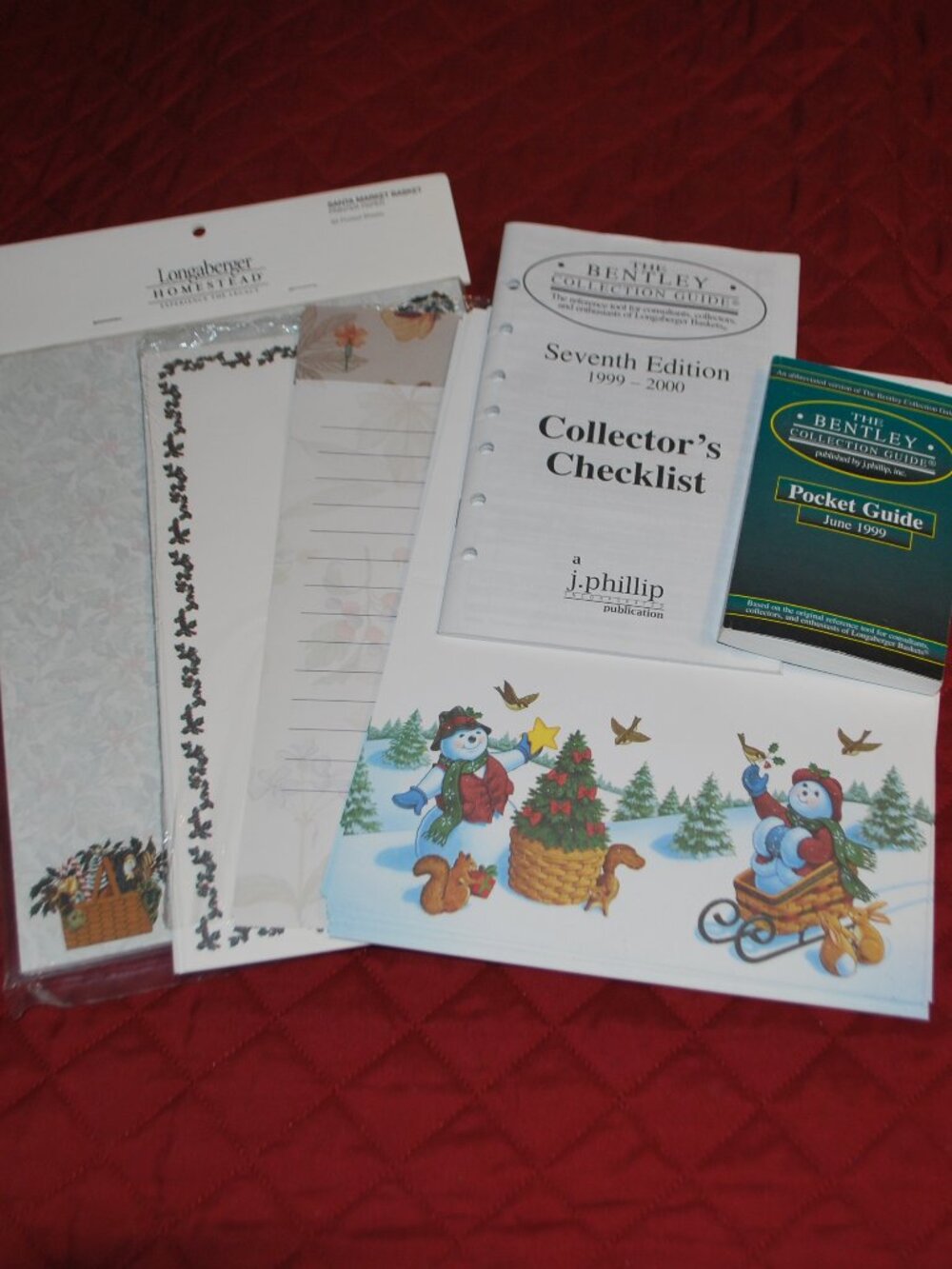 Misc. Longaberger Items - Bentley Guide & Paper